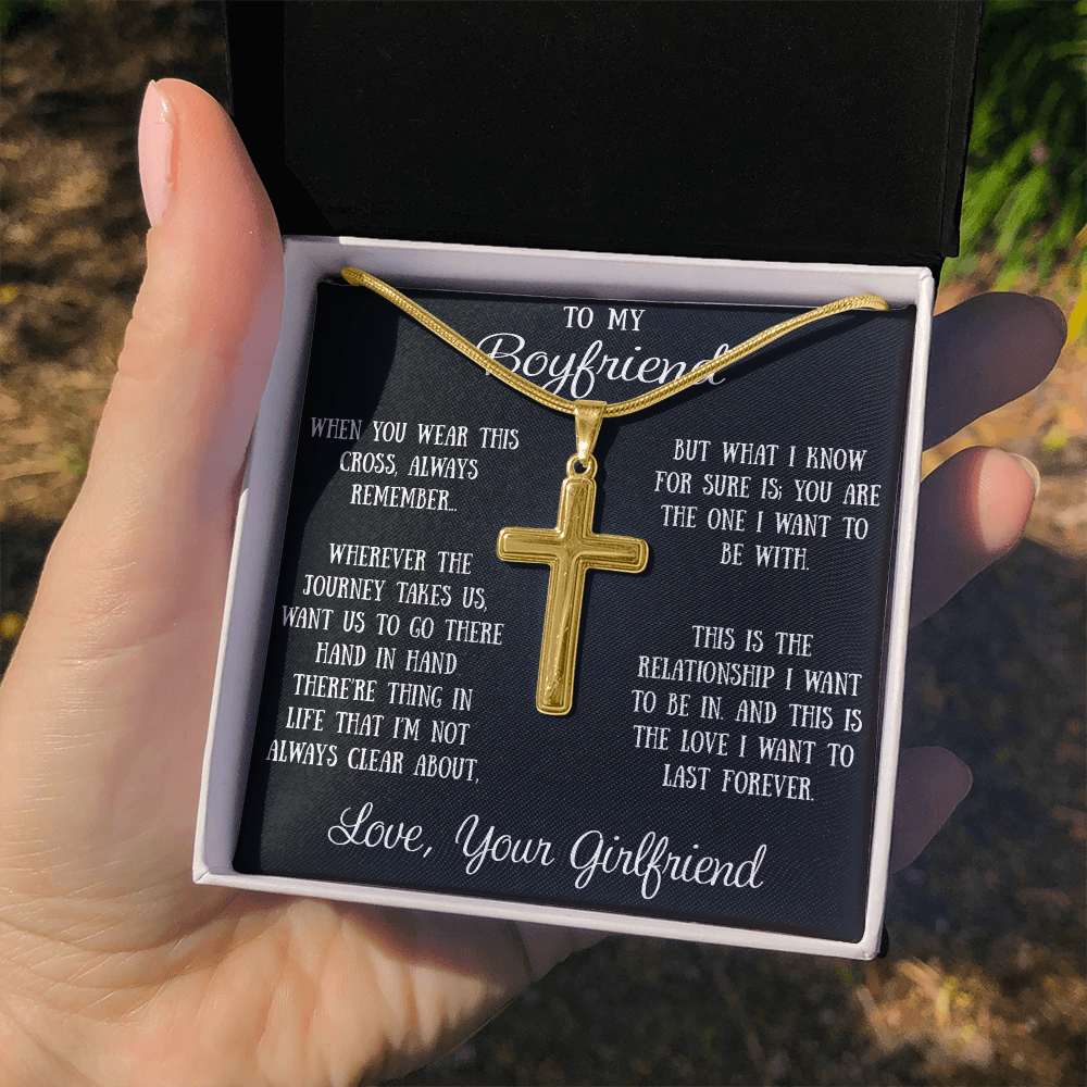 To My Man Romantic Cross Necklace Surprise Gift For Husband Sentimental Presents (133935235608)