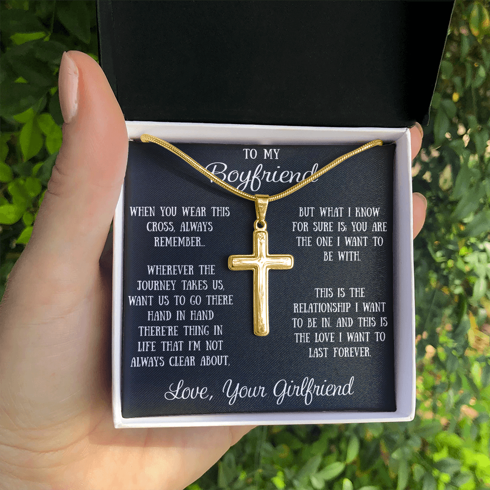 To My Man Romantic Cross Necklace Surprise Gift For Husband Sentimental Presents (133935235608)