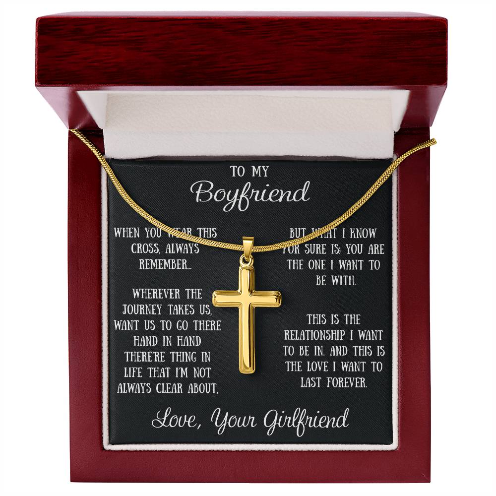 To My Man Romantic Cross Necklace Surprise Gift For Husband Sentimental Presents (133935235608)