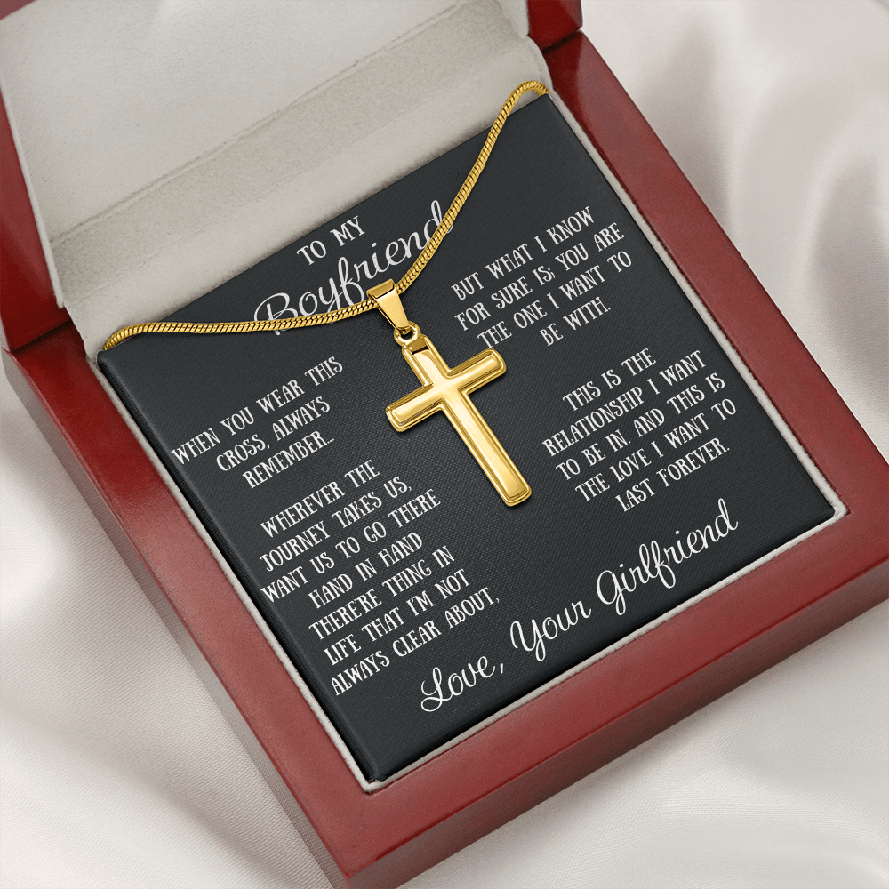 To My Man Romantic Cross Necklace Surprise Gift For Husband Sentimental Presents (133935235608)