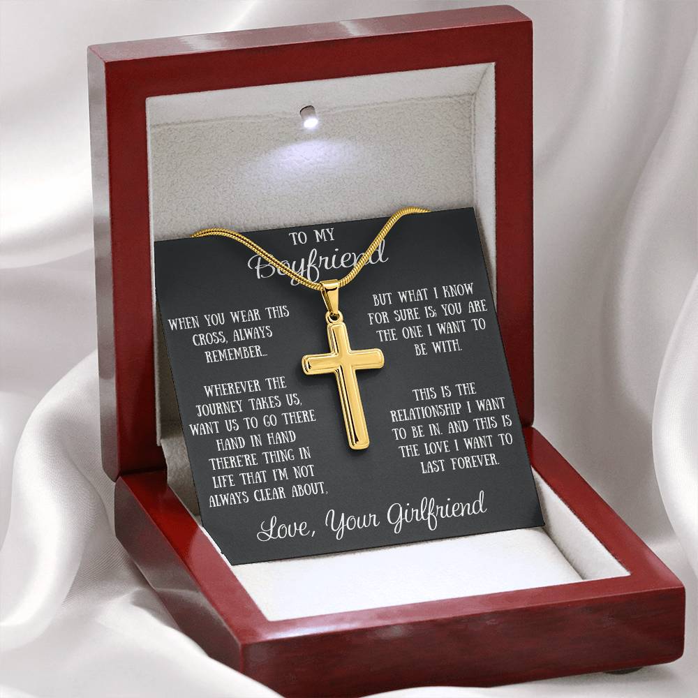 To My Man Romantic Cross Necklace Surprise Gift For Husband Sentimental Presents (133935235608)