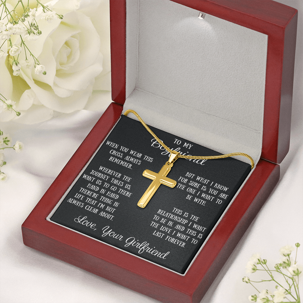 To My Man Romantic Cross Necklace Surprise Gift For Husband Sentimental Presents (133935235608)