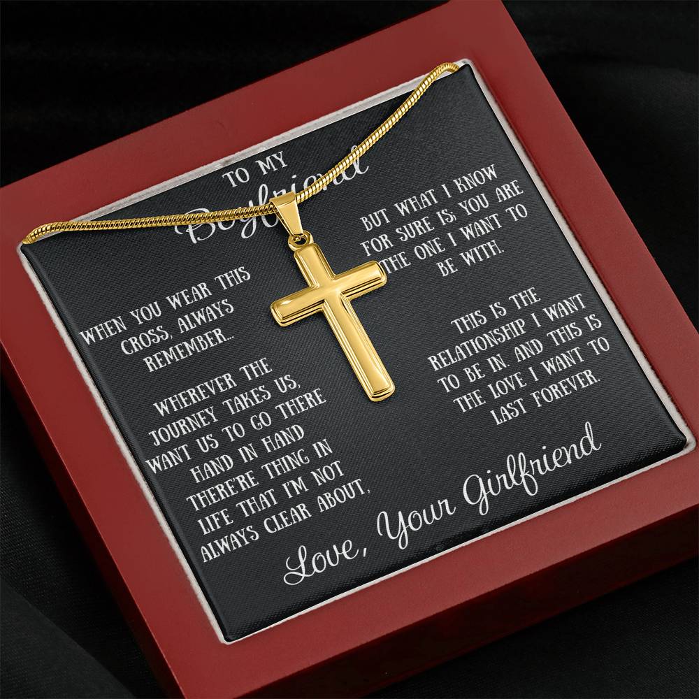 To My Man Romantic Cross Necklace Surprise Gift For Husband Sentimental Presents (133935235608)