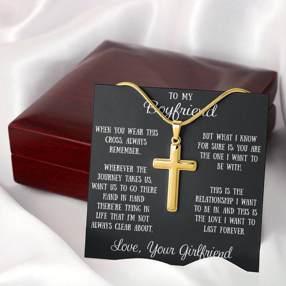To My Man Romantic Cross Necklace Surprise Gift For Husband Sentimental Presents (133935235608)