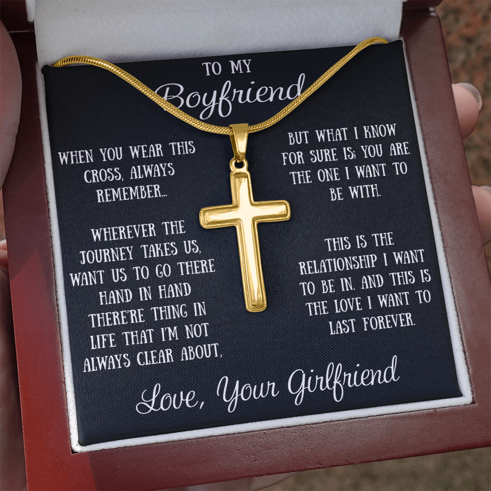 To My Man Romantic Cross Necklace Surprise Gift For Husband Sentimental Presents (133935235608)