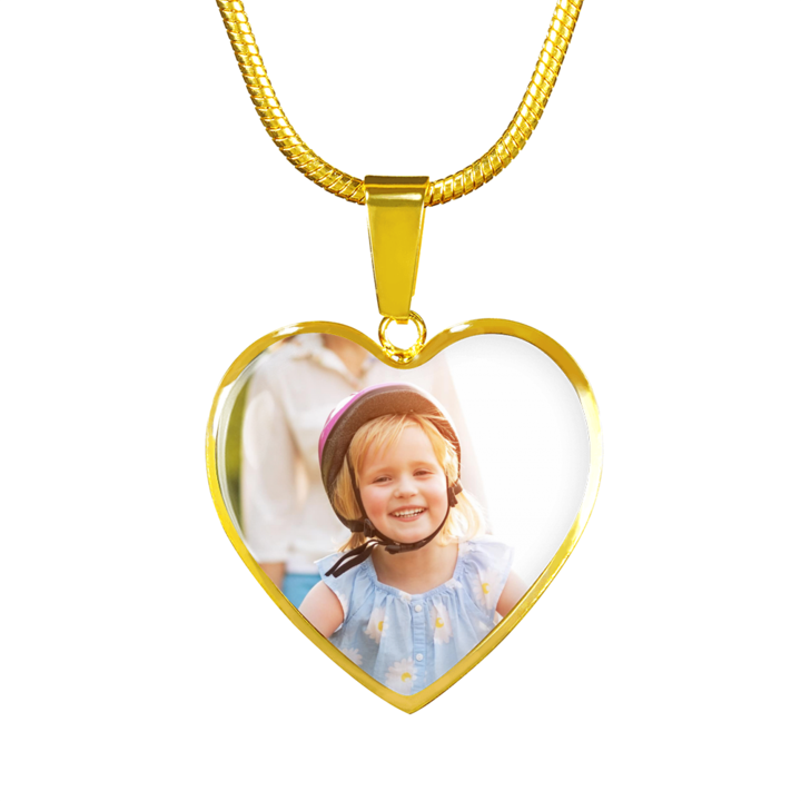 Personalized Your Custom Photo Heart Pendant Necklace Gift For Loved Memories