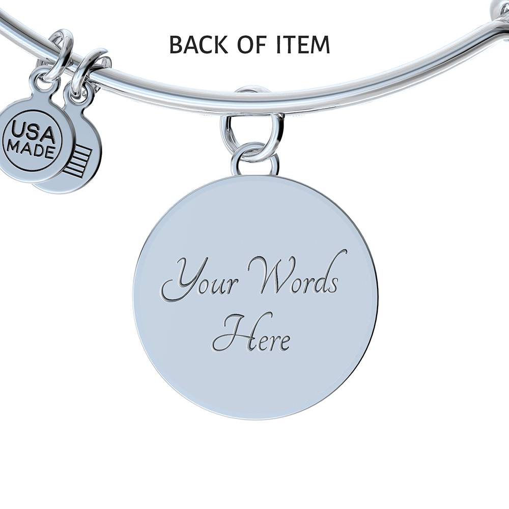 Great Dad To Daughter - God Blessed Me When You Were Born I Will Protect and Encourage You Novelty Luxury Necklace Bangle - Gift For Birthday Back To School Xmas
