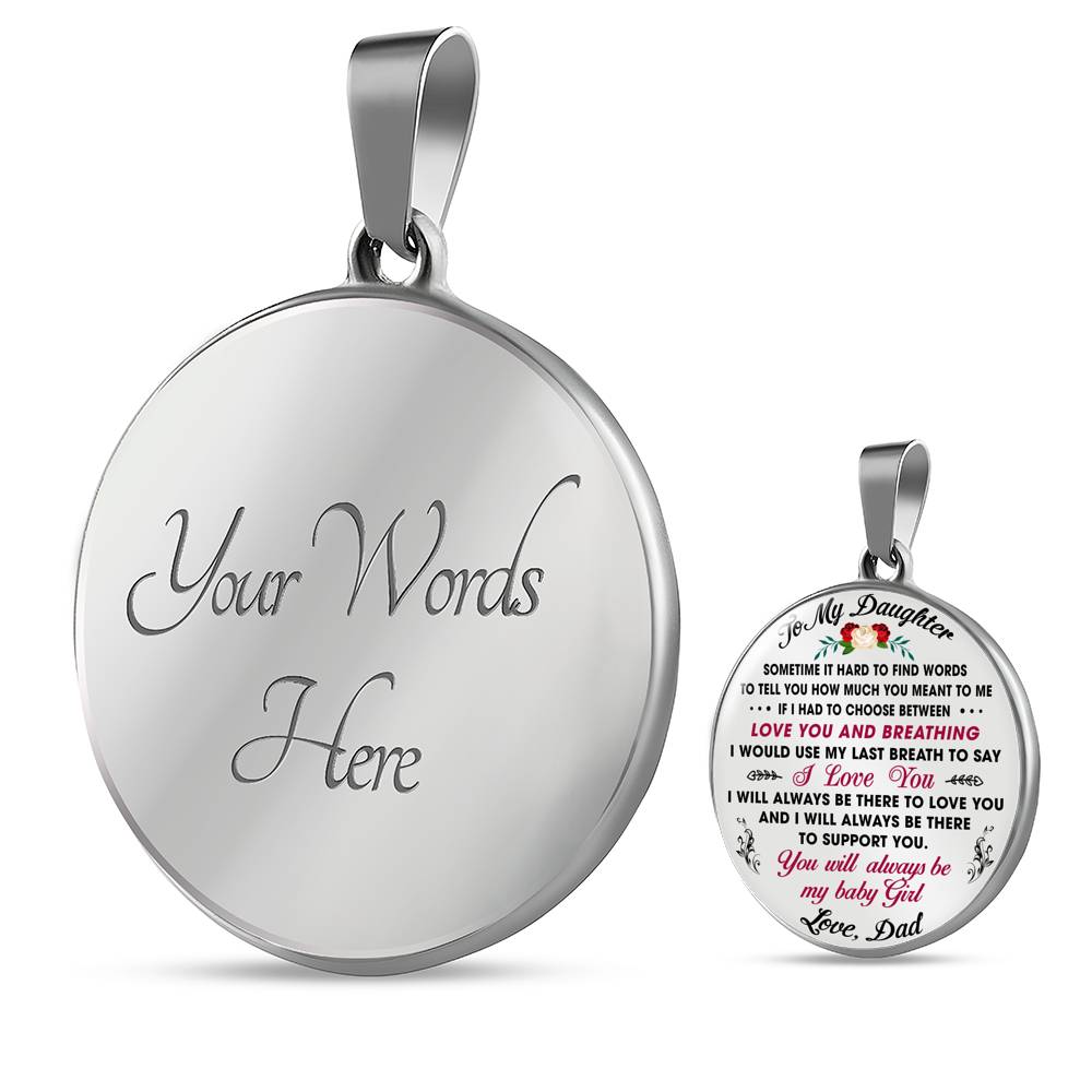 Dad To My Daughter Gift Ideas - Luxury Unique Inspirational Heart Necklace for Birthday Back to School Wedding or Special Occasion