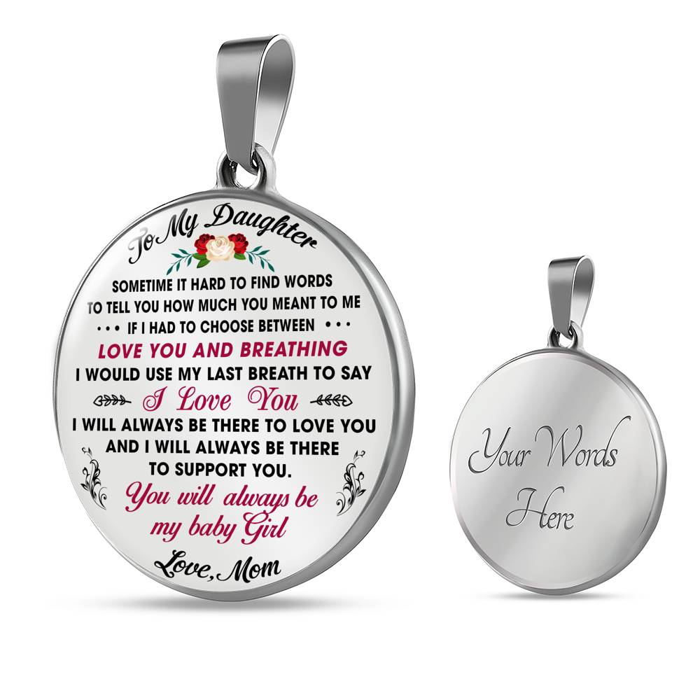 Mom To My Daughter Gift Ideas - Luxury Unique Inspirational Heart Necklace for Birthday Back to School Wedding or Special Occasion
