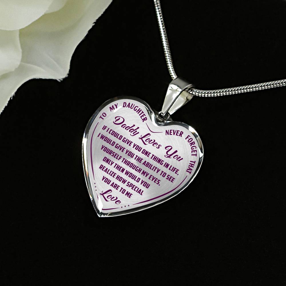 Great Dad to Daughter Gift Ideas -Never Forget That How Much I Love You Luxury Novelty Necklace and Bangle - Birthday Gift From Father
