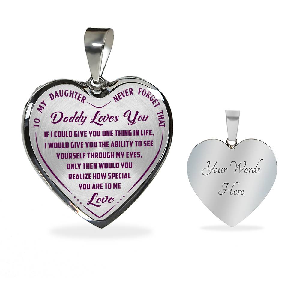 Great Dad to Daughter Gift Ideas -Never Forget That How Much I Love You Luxury Novelty Necklace and Bangle - Birthday Gift From Father