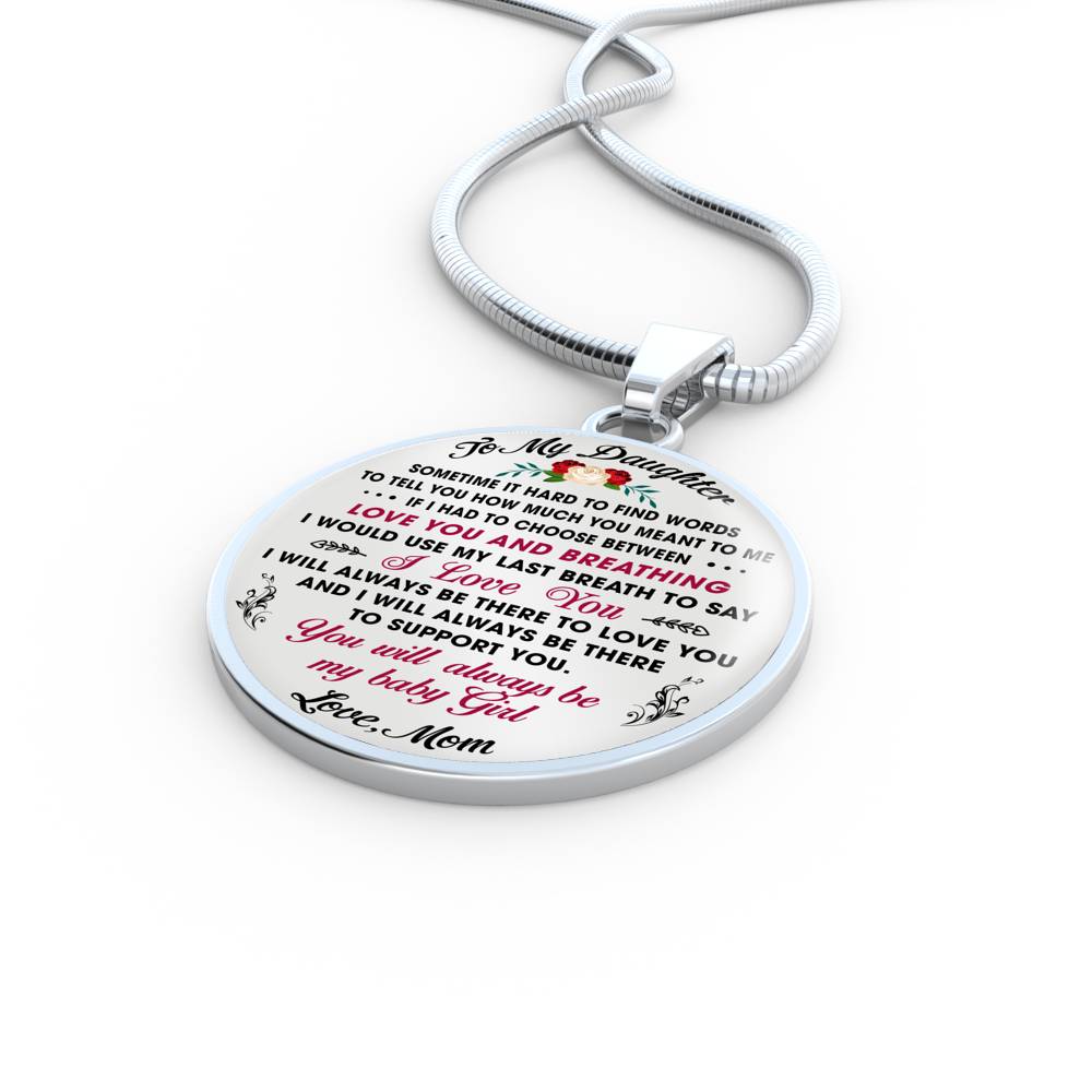 Mom To My Daughter Gift Ideas - Luxury Unique Inspirational Heart Necklace for Birthday Back to School Wedding or Special Occasion