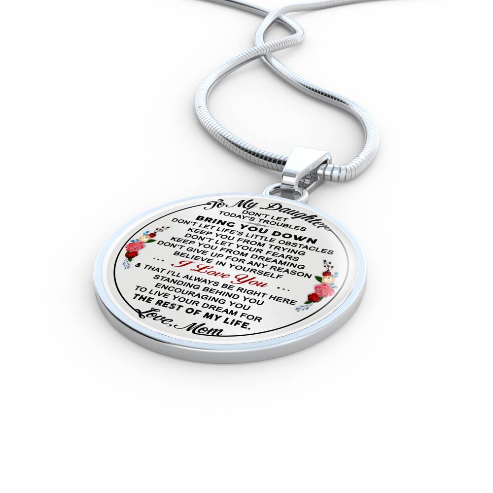 Mom to Daughter Gift from Mommy Mother Mama - Romantic Inspirational Luxury Necklace Gift For Daughter Mommy's Little Girl