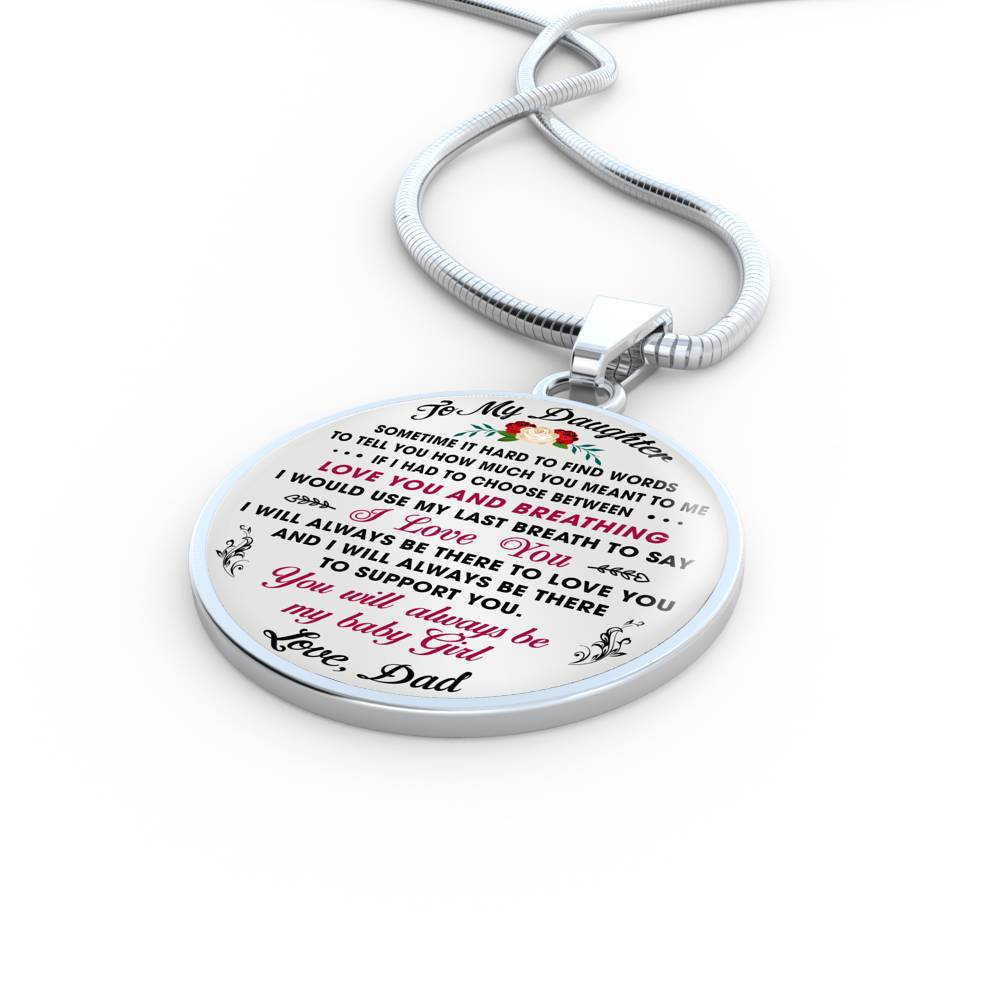 Dad To My Daughter Gift Ideas - Luxury Unique Inspirational Heart Necklace for Birthday Back to School Wedding or Special Occasion