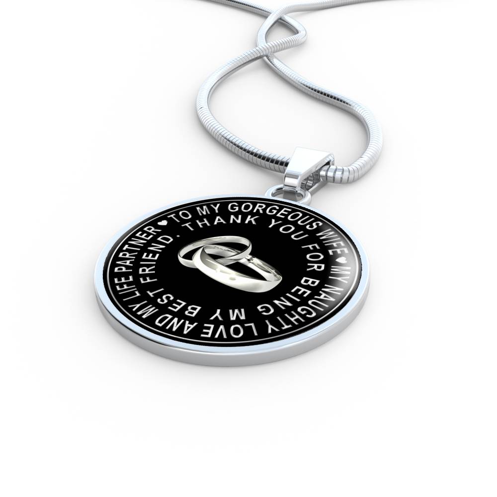 Valentine Gift Ideas Love Wife Present from Husband - My Naughty Love And My Life Partner Thank You For Being My Best friend - Luxury Necklace Bangle Gift