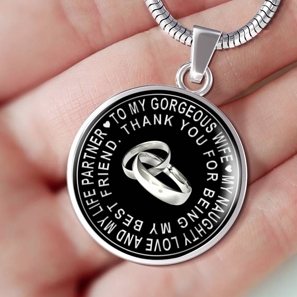 Valentine Gift Ideas Love Wife Present from Husband - My Naughty Love And My Life Partner Thank You For Being My Best friend - Luxury Necklace Bangle Gift
