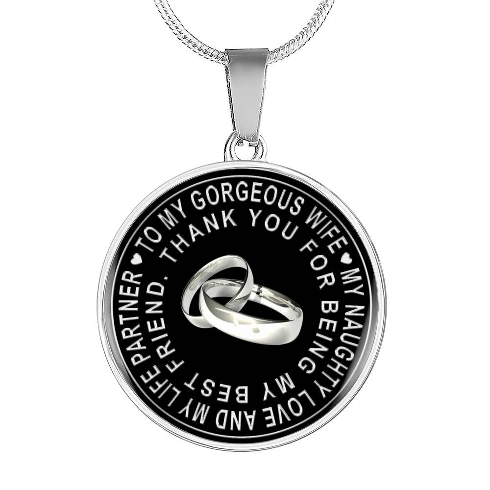 Valentine Gift Ideas Love Wife Present from Husband - My Naughty Love And My Life Partner Thank You For Being My Best friend - Luxury Necklace Bangle Gift