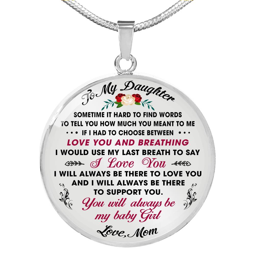 Mom To My Daughter Gift Ideas - Luxury Unique Inspirational Heart Necklace for Birthday Back to School Wedding or Special Occasion