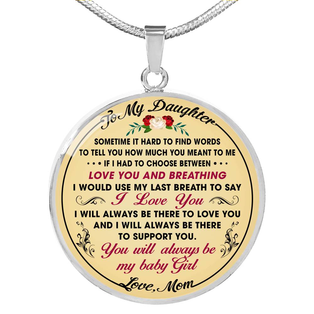 Mother To My Daughter Gift - Luxury Unique Inspirational Heart Necklace for Birthday Back to School Wedding or Special Occasion