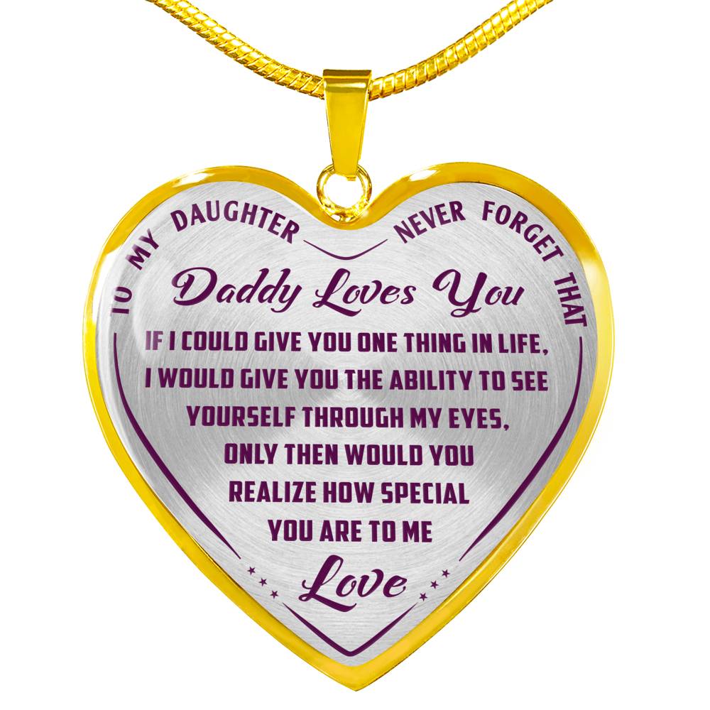 Great Dad to Daughter Gift Ideas -Never Forget That How Much I Love You Luxury Novelty Necklace and Bangle - Birthday Gift From Father