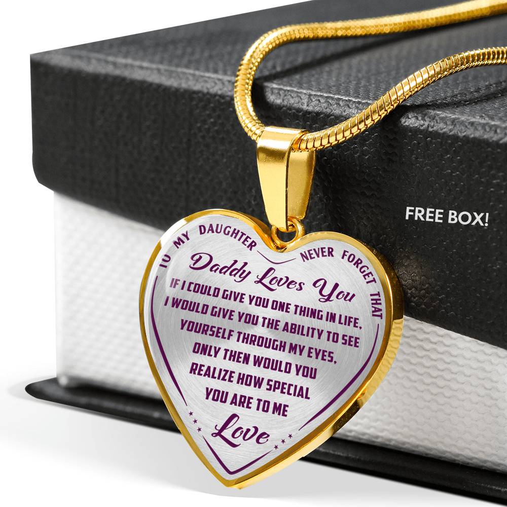 Great Dad to Daughter Gift Ideas -Never Forget That How Much I Love You Luxury Novelty Necklace and Bangle - Birthday Gift From Father