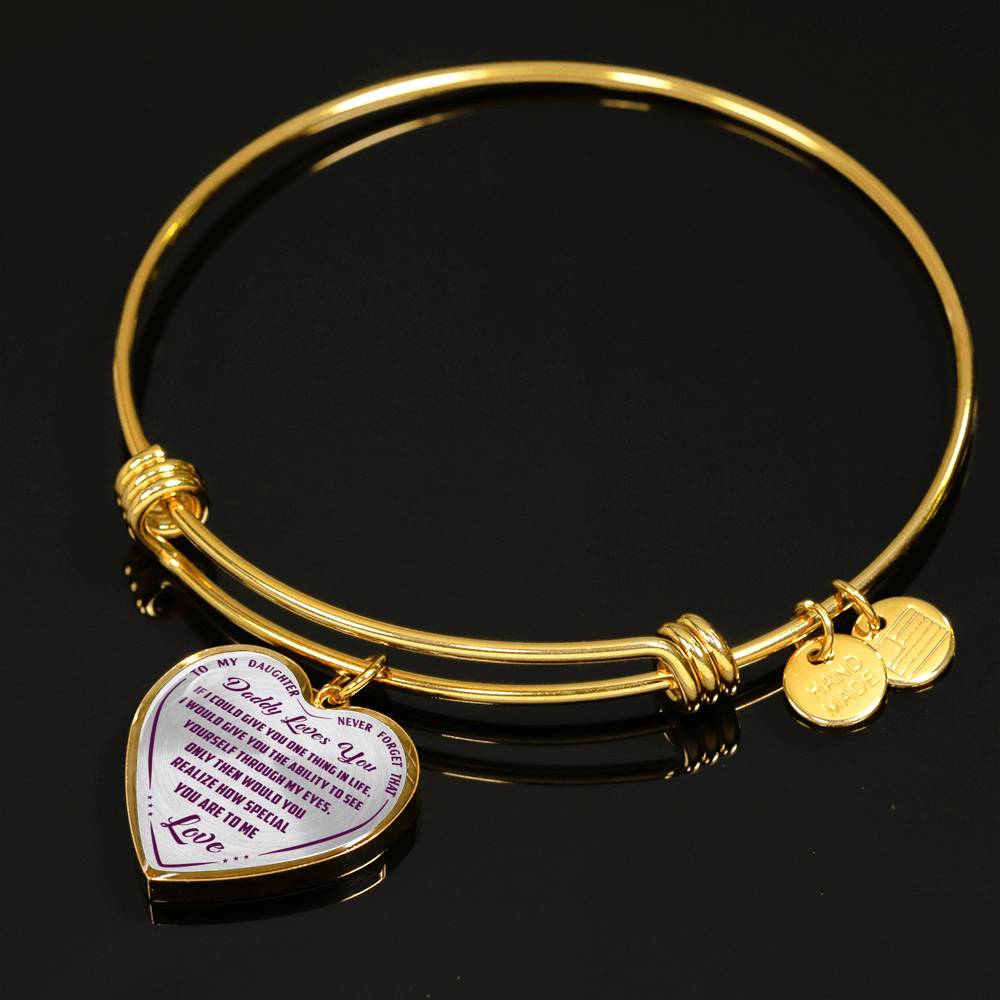 Great Dad to Daughter Gift Ideas -Never Forget That How Much I Love You Luxury Novelty Necklace and Bangle - Birthday Gift From Father