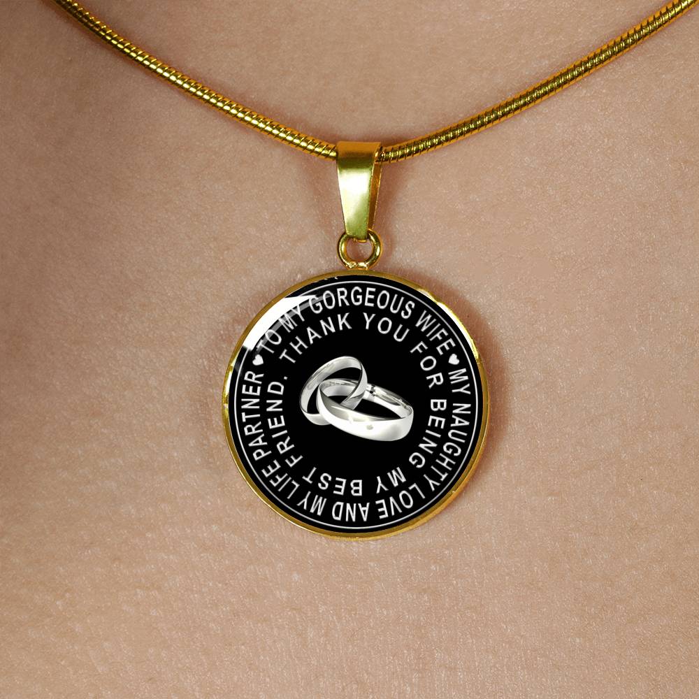 Valentine Gift Ideas Love Wife Present from Husband - My Naughty Love And My Life Partner Thank You For Being My Best friend - Luxury Necklace Bangle Gift