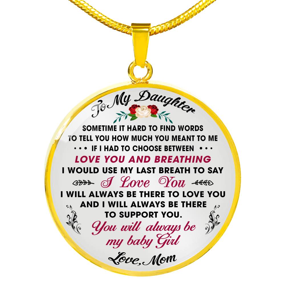 Mom To My Daughter Gift Ideas - Luxury Unique Inspirational Heart Necklace for Birthday Back to School Wedding or Special Occasion