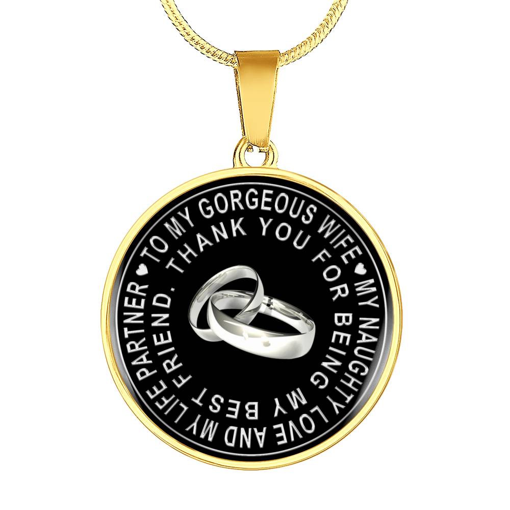 Valentine Gift Ideas Love Wife Present from Husband - My Naughty Love And My Life Partner Thank You For Being My Best friend - Luxury Necklace Bangle Gift