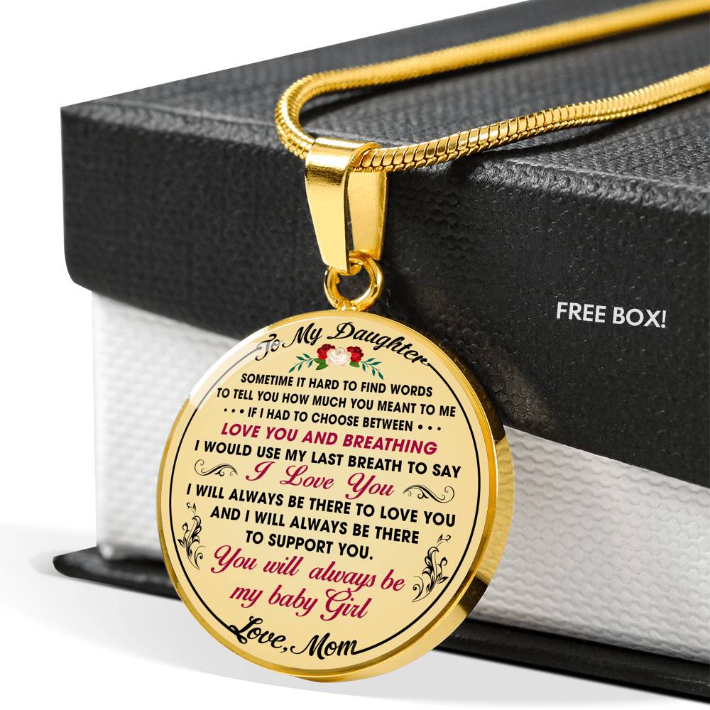 Mother To My Daughter Gift - Luxury Unique Inspirational Heart Necklace for Birthday Back to School Wedding or Special Occasion