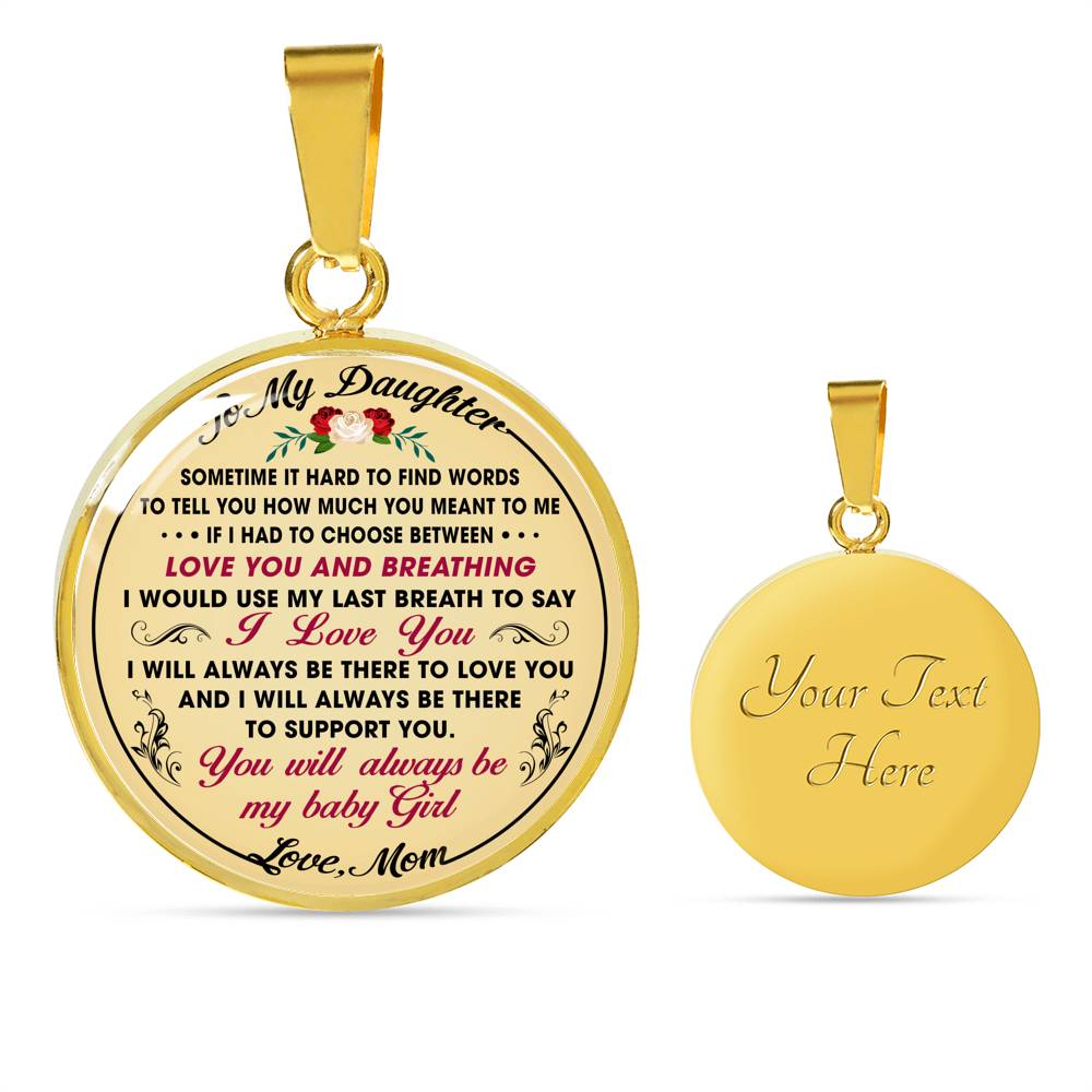 Mother To My Daughter Gift - Luxury Unique Inspirational Heart Necklace for Birthday Back to School Wedding or Special Occasion