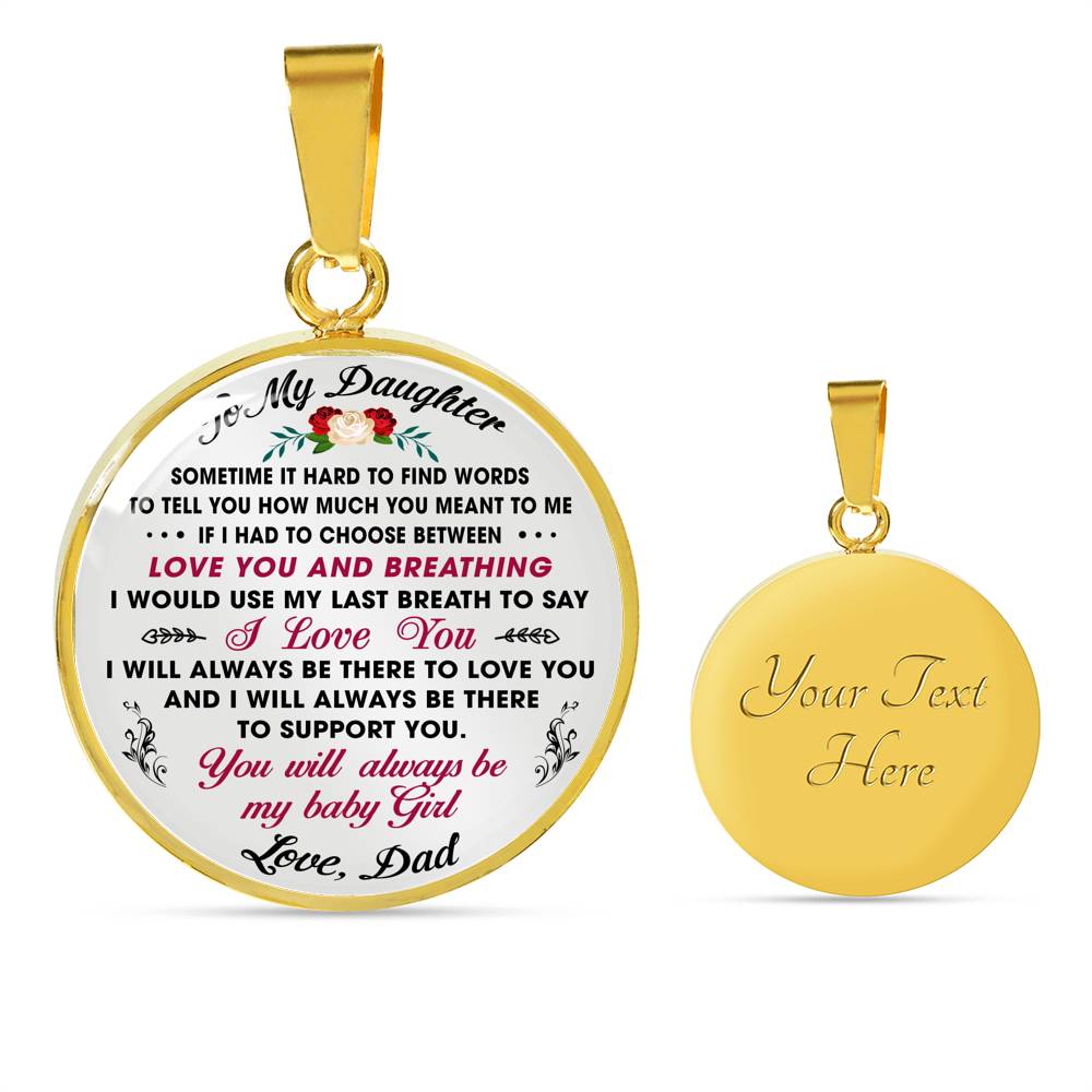 Dad To My Daughter Gift Ideas - Luxury Unique Inspirational Heart Necklace for Birthday Back to School Wedding or Special Occasion
