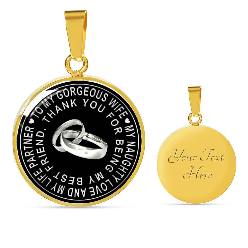 Valentine Gift Ideas Love Wife Present from Husband - My Naughty Love And My Life Partner Thank You For Being My Best friend - Luxury Necklace Bangle Gift
