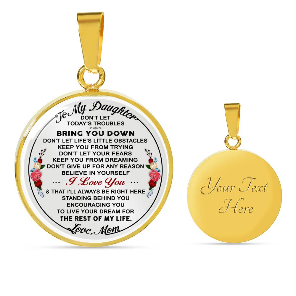 Mom to Daughter Gift from Mommy Mother Mama - Romantic Inspirational Luxury Necklace Gift For Daughter Mommy's Little Girl