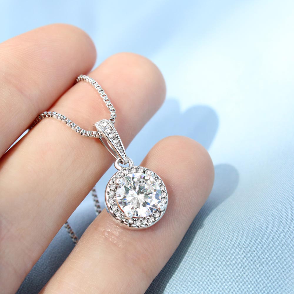 To My Soulmate Love Gift - Amazing Eternal Hope Necklace For Valentine, Upcoming Birthday or Special Occasion