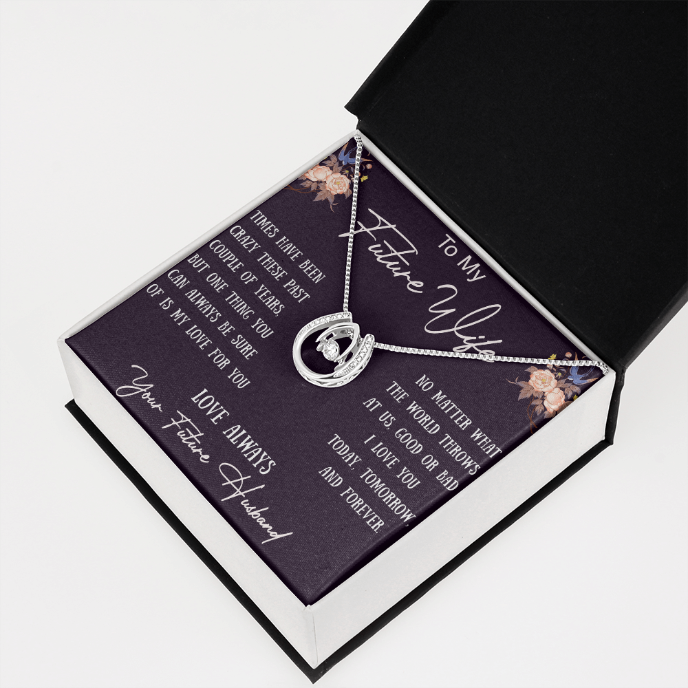 To My Future Wife Romantic Engagement Gift - Lucky In Love Beauty Necklace For Birthday, Valentine, Wedding