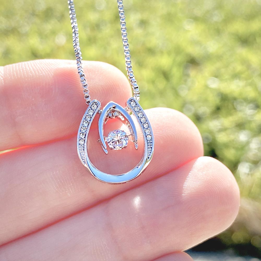 To My Future Wife Romantic Engagement Gift - Lucky In Love Beauty Necklace For Birthday, Valentine, Wedding