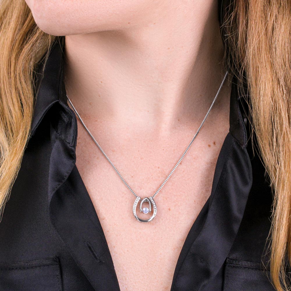 To My Future Wife Romantic Engagement Gift - Lucky In Love Beauty Necklace For Birthday, Valentine, Wedding