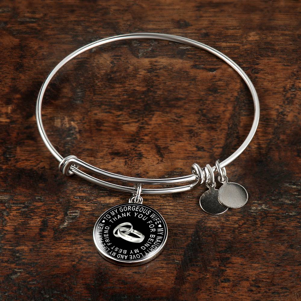 Valentine Gift Ideas Love Wife Present from Husband - My Naughty Love And My Life Partner Thank You For Being My Best friend - Luxury Necklace Bangle Gift