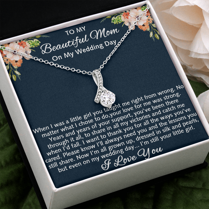 Sister Wedding Day Gift - Love Knot Necklace. – Blessed Assurance Gifts