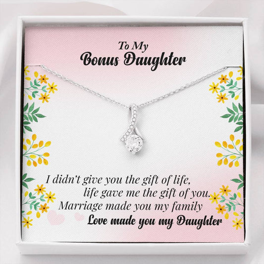 Gift for Step Daughter Alluring Beauty Necklace Gift for Bonus Daughter's Birthday, Anniversary Presents