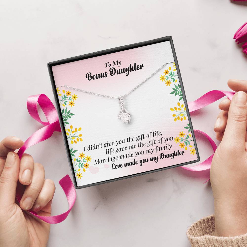 Gift for Step Daughter Alluring Beauty Necklace Gift for Bonus Daughter's Birthday, Anniversary Presents