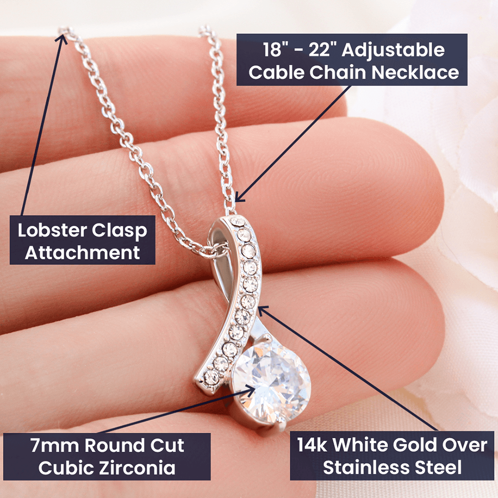 To My Beautiful Mom On My Wedding Gift - Alluring Beauty Luxury Necklace, Mother Of The Bride Gift From Bride